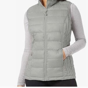 32 Degrees Women's Sage Green Quilted Vest XL Zip Pockets Packable Outdoors Hike
